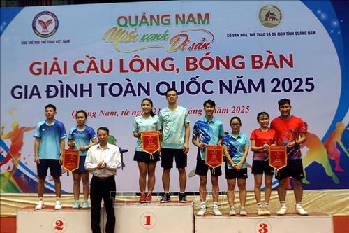 Nghệ An giành giải Nhất toàn đoàn giải Vô địch Cầu lông, Bóng bàn gia đình toàn quốc năm 2025