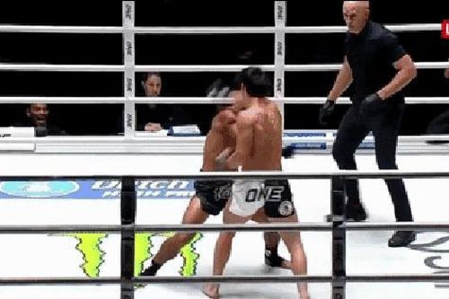 Khoảnh khắc kinh ngạc hai võ sĩ cùng lúc tung đòn và đều gục ngã