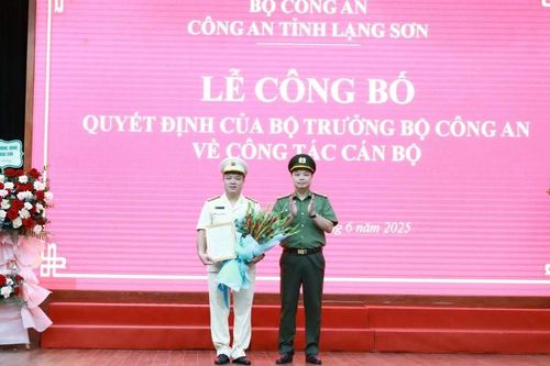 Công bố quyết định điều động Phó Giám đốc Công an tỉnh Lạng Sơn
