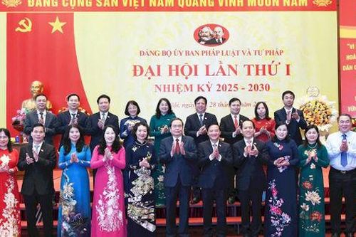 Chủ tịch Quốc hội Trần Thanh Mẫn dự Đại hội Đảng bộ Ủy ban Pháp luật và Tư pháp lần thứ Nhất