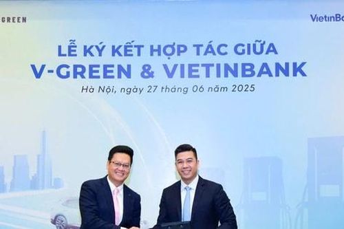 V-Green và VietinBank hợp tác phát triển hạ tầng trạm sạc ô tô điện