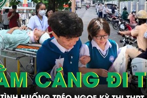 Những tình huống éo le kỳ thi tốt nghiệp THPT 2025: Người nằm cáng đi thi, người được CSGT 'giải cứu' phút chót