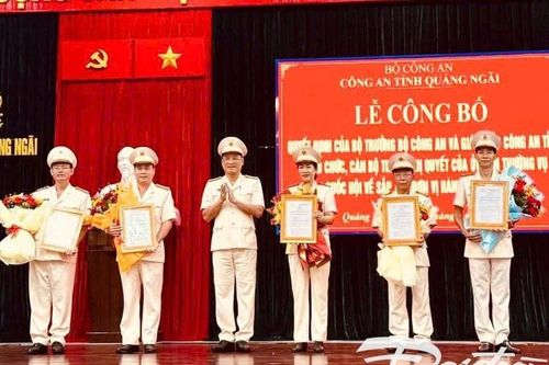 Công an tỉnh Quảng Ngãi có 5 Phó Giám đốc sau sáp nhập