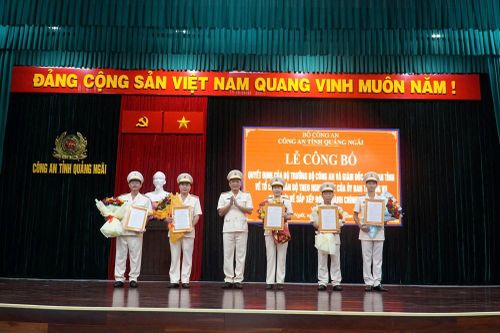 Quảng Ngãi công bố quyết định của Bộ Công an về công tác cán bộ