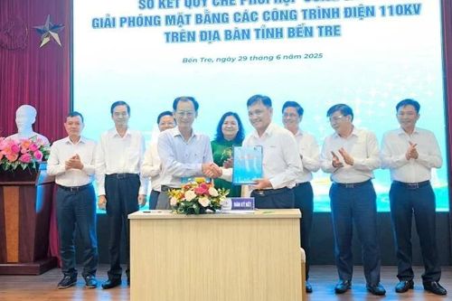 Sơ kết giải phóng mặt bằng các công trình điện 110kV trên địa bàn tỉnh Bến Tre
