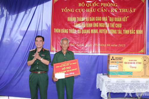 Tổng cục Hậu cần - Kỹ thuật khánh thành, bàn giao 'Nhà đại đoàn kết'