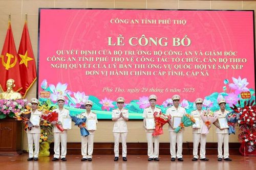 Công an tỉnh Phú Thọ mới công bố nhân sự sau sáp nhập