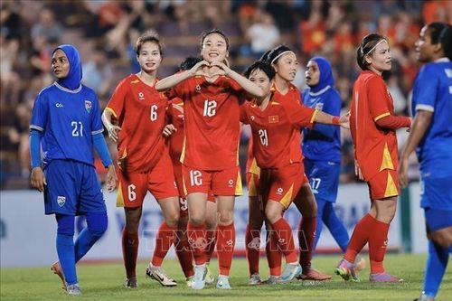 Đội tuyển nữ Việt Nam thắng đậm 7-0 trước đội nữ Maldives