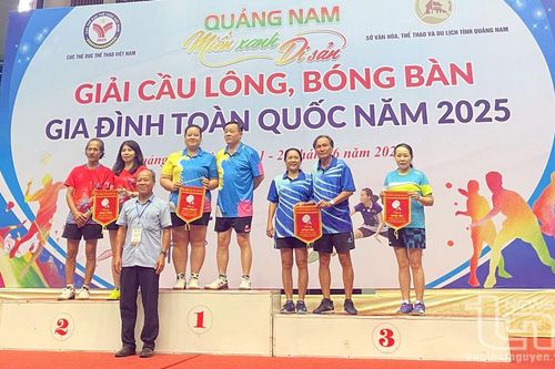Giải vô địch Cầu lông, Bóng bàn gia đình toàn quốc năm 2025: Đoàn Thái Nguyên giành 11 bộ huy chương