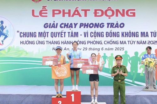 Nghệ An tổ chức giải chạy phong trào 'Chung một quyết tâm - Vì cộng đồng không ma túy'