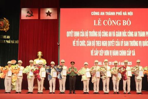 Hà Nội công bố 126 Công an cấp xã sau sắp xếp