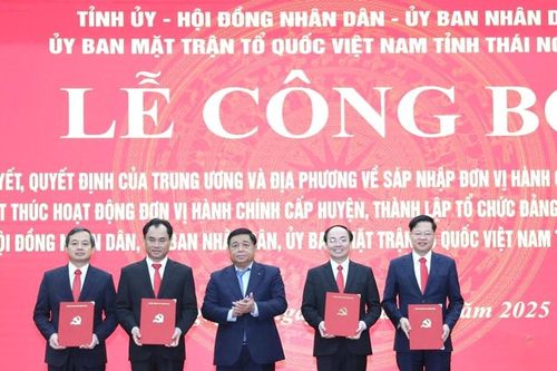 Công bố nhân sự lãnh đạo tỉnh Thái Nguyên mới sau hợp nhất