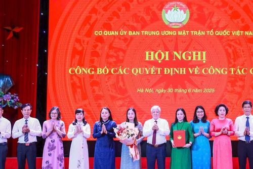 Công bố Quyết định thành lập 19 Ban, đơn vị Cơ quan UBTƯ MTTQ Việt Nam
