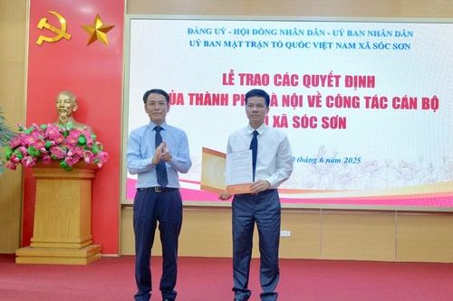 Đồng chí Bùi Duy Cường được chỉ định giữ chức Bí thư Đảng ủy xã Sóc Sơn