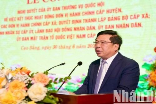 Cao Bằng công bố các Nghị quyết, quyết định về sắp xếp đơn vị hành chính cấp xã
