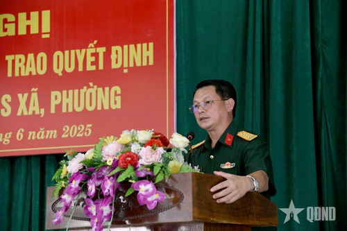 Bộ CHQS tỉnh Tây Ninh công bố quyết định thành lập Ban CHQS xã, phường