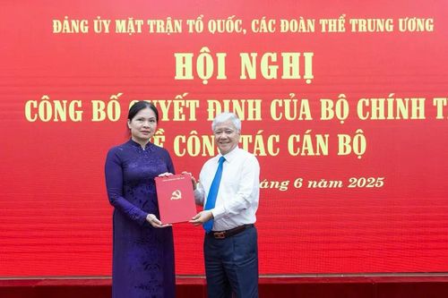 Đồng chí Hà Thị Nga được chỉ định tham gia Ban Chấp hành, Ban Thường vụ Đảng ủy MTTQ, các đoàn thể Trung ương