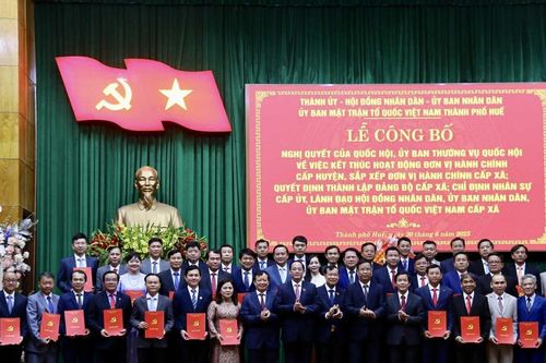 Danh sách 40 bí thư, chủ tịch phường, xã mới của TP Huế