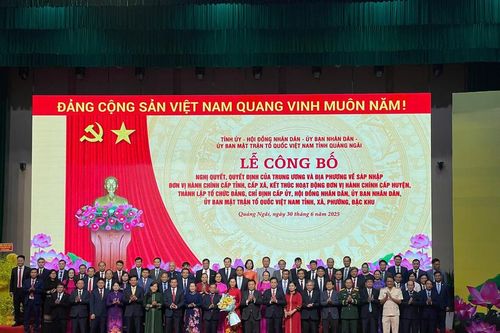 Chính thức hợp nhất tỉnh Quảng Ngãi và tỉnh Kon Tum