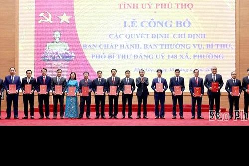 Công bố tổ chức bộ máy 148 xã, phường của tỉnh Phú Thọ (mới)