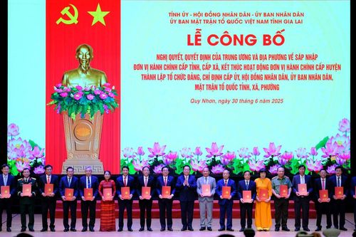 Công bố các nghị quyết, quyết định sáp nhập, thành lập tỉnh Gia Lai (mới)