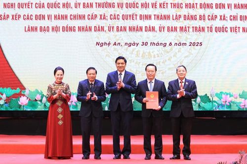 Công bố tổ chức bộ máy của 130 phường, xã ở Nghệ An