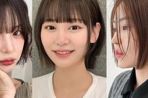 Cắt tóc ngắn, quan trọng nhất là chọn đúng kiểu: Gò má cao, mặt tròn nên cắt thế này để che bớt khuyết điểm