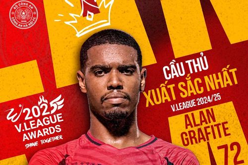 Tiền đạo Công an Hà Nội hay nhất V-League 2024/25