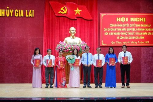 Gia Lai công bố nghị quyết, quyết định thành lập các cơ quan tham mưu, giúp việc