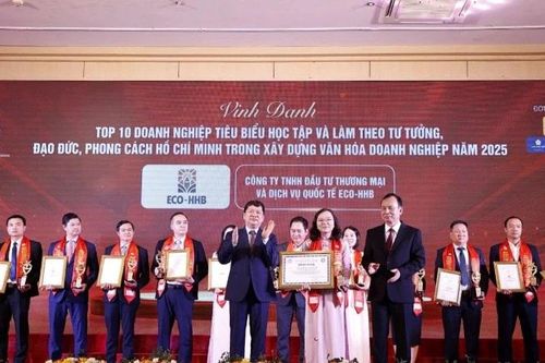 ECO-HHB vinh dự nhận bằng khen Doanh nghiệp Văn hóa tiêu biểu thời kỳ hội nhập 2025