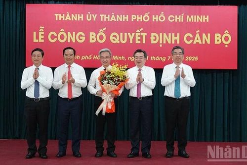 Thành ủy Thành phố Hồ Chí Minh công bố quyết định cán bộ