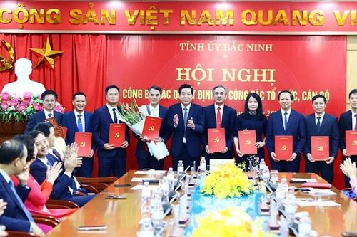 Thường trực Tỉnh ủy Bắc Ninh công bố các quyết định về công tác tổ chức, cán bộ