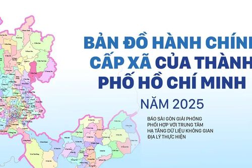 Bản đồ hành chính cấp xã của Thành phố Hồ Chí Minh năm 2025