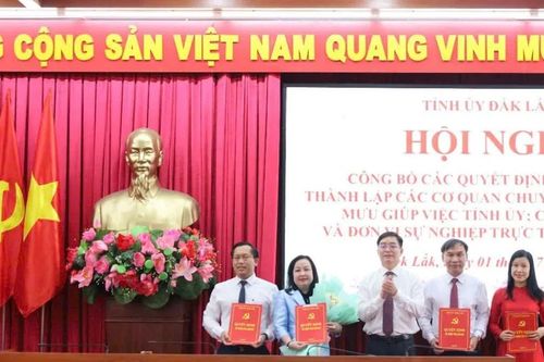 Đắk Lắk công bố thành lập các cơ quan chuyên trách