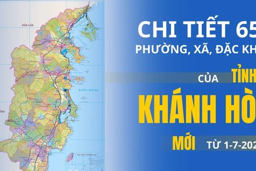 Chi tiết 65 phường, xã, đặc khu của tỉnh Khánh Hòa từ 1-7-2025