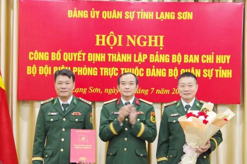 Công bố quyết định thành lập Đảng bộ Ban chỉ huy Bộ đội biên phòng tỉnh Lạng Sơn
