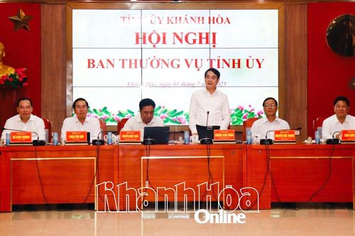 Ban Thường vụ Tỉnh ủy Khánh Hòa tổ chức hội nghị đầu tiên sau sáp nhập