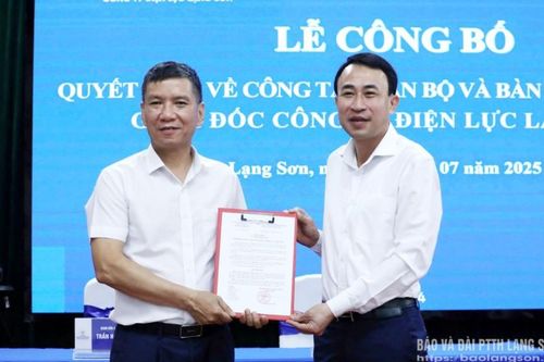 Công bố quyết định điều động, bổ nhiệm Giám đốc Công ty Điện lực Lạng Sơn