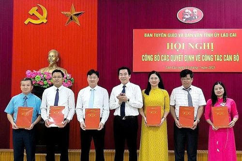 Ban Tuyên giáo và Dân vận Tỉnh ủy công bố các quyết định về công tác cán bộ