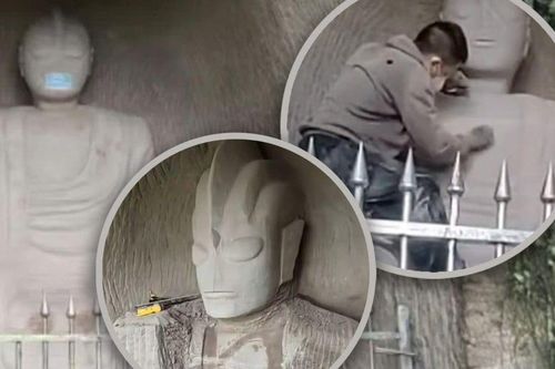 Bức tượng 'Phật Ultraman' cao gần 3m gây bão MXH: Người khen sáng tạo, kẻ đòi dỡ bỏ, chính quyền phải vào cuộc