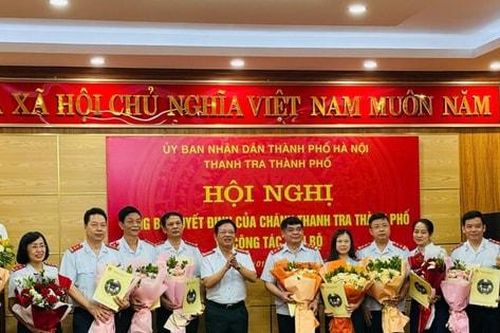 Thanh tra thành phố Hà Nội công bố quyết định về công tác cán bộ