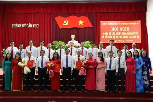 Cần Thơ kiện toàn công tác tổ chức bộ máy và nhân sự