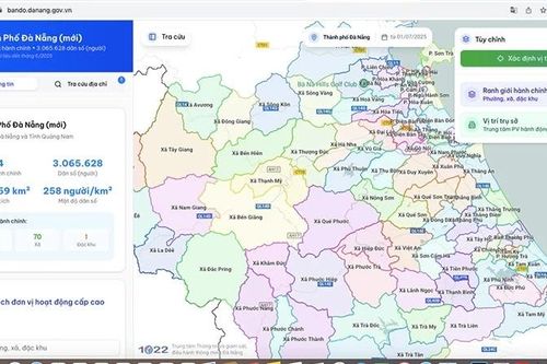 Đà Nẵng triển khai Bản đồ số phường, xã, đặc khu mới