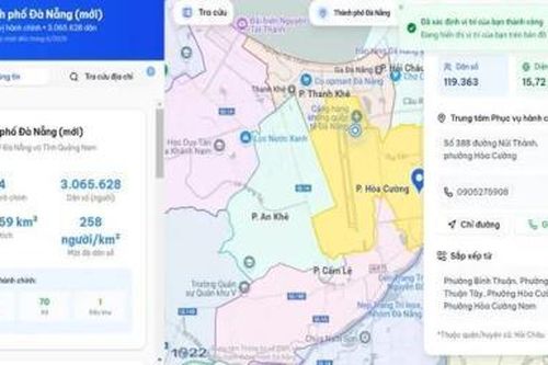 Đà Nẵng ra mắt bản đồ số cung cấp thông tin đầy đủ sau sáp nhập cho người dân