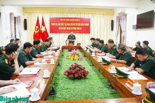 Đoàn công tác Quân khu 2 thăm, kiểm tra tại Ban Chỉ huy BĐBP tỉnh Sơn La