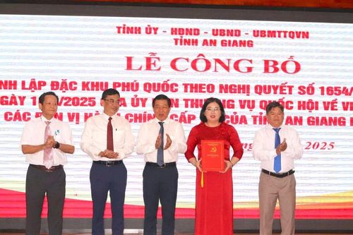 Công bố nhân sự chủ chốt 3 đặc khu của An Giang