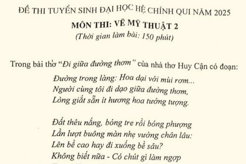 Đề thi môn Vẽ Mỹ thuật mà... ngỡ như đề thi Văn