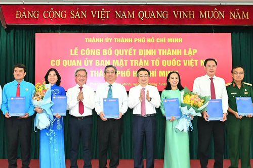 Công bố danh sách lãnh đạo Ủy ban MTTQ Việt Nam TP.HCM