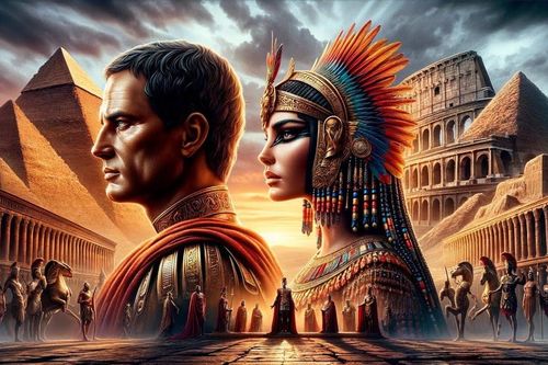 Ceasar lao vào cuộc chiến với người Ai cập để bảo vệ Cleopatra