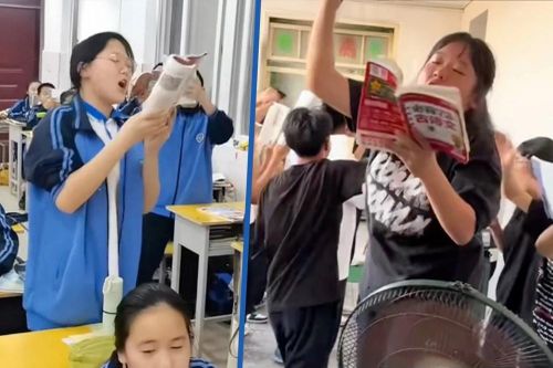 Trường học Trung Quốc khuyến khích học sinh vừa nhảy vừa... đọc sách
